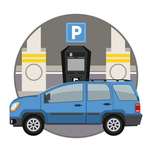 停车场圆形图标图片下载
