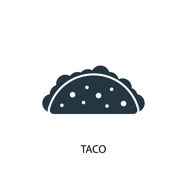 塔可创意偶像。简单元素插图图片下载