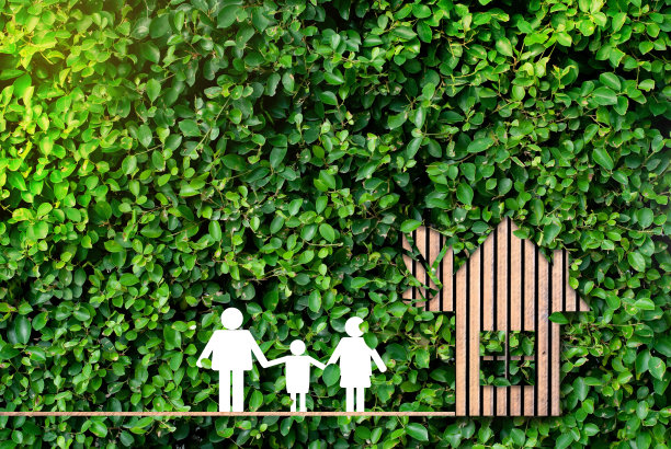 拥有白纸房子的家庭，为家庭幸福储蓄想法或投资购买房地产图片下载