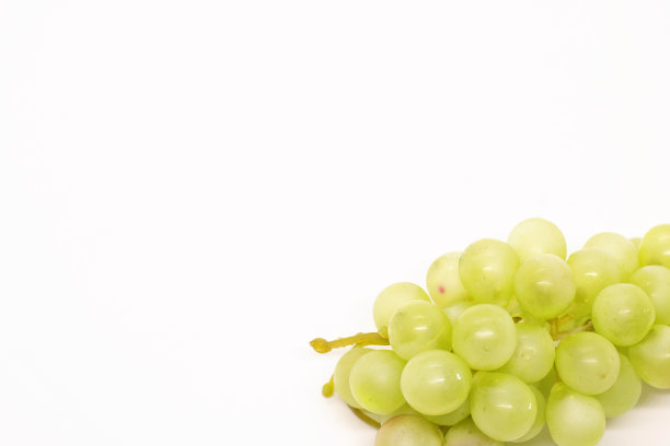 一串葡萄特写在一个白色的背景，文字的地方图片下载