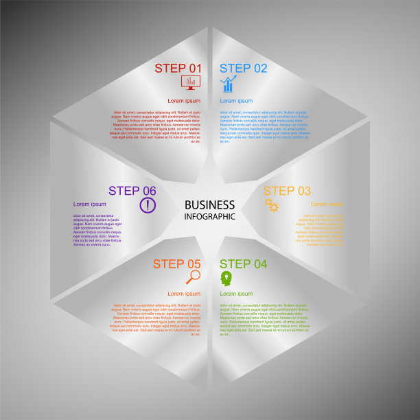 商业信息图，几何，六边形设计，市场介绍，节横幅图片下载