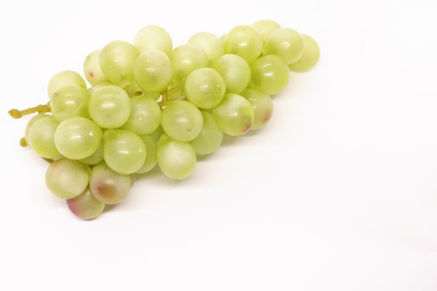 一串葡萄特写在一个白色的背景，文字的地方图片下载
