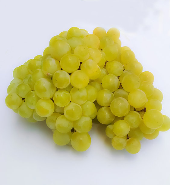 绿葡萄孤立与白色背景图片下载