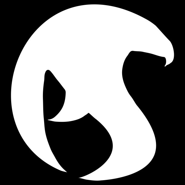 手绘矢量鹰插图。神奇的鹰图标。手绘轮廓乌鸦。幻想大纲说明图片下载