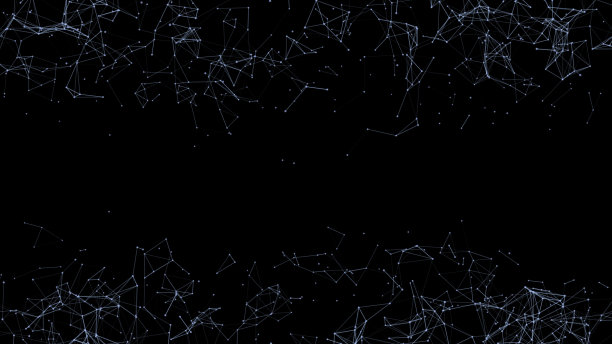 抽象线连接的线和移动的点。无缝循环。图片下载