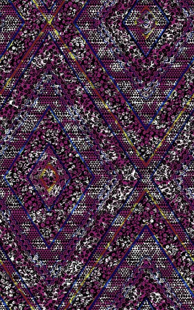 多色涡纹花卉装饰图片下载