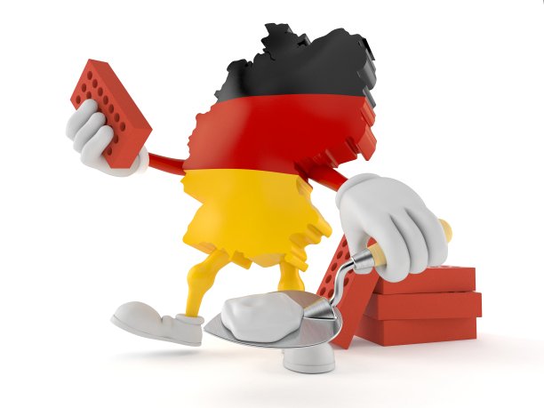 德国人的风格，用泥铲和砖块图片下载