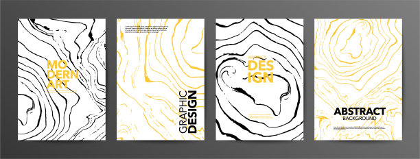 抽象的大理石纸矢量旗帜集图片下载