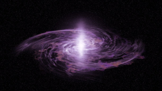 宇宙中的紫色星云图片下载