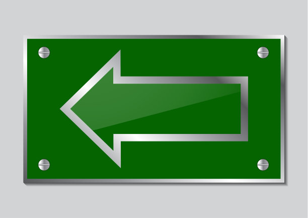 明亮抽象金属板与箭头，指针。闪亮的银色边缘与螺栓。图片下载