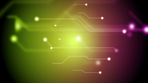 绿紫技术电路板技术背景图片下载