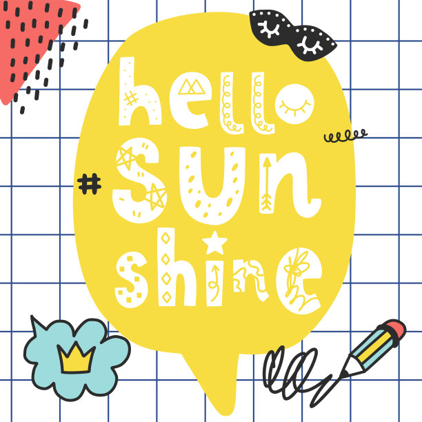 矢量夏季涂鸦海报与短语图片下载