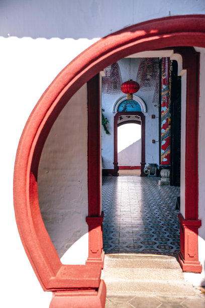 会安一座寺庙的入口图片下载