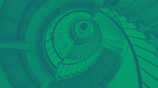 螺旋形几何背景图案，褪绿双色图片下载