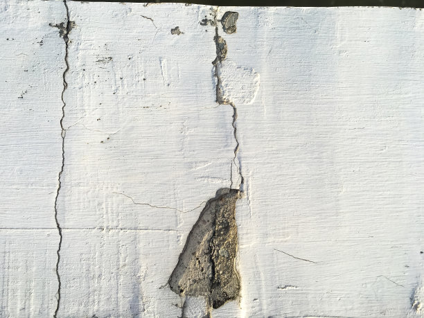 抽象的裂缝和孔洞混凝土纹理背景，白色油漆颜色，近距离微距拍摄，室内家居概念图片下载