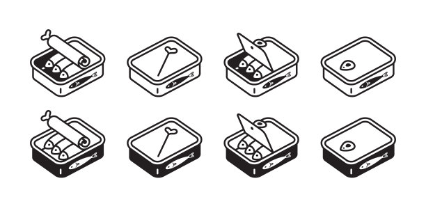 猫粮载体鱼可以图标标志小猫印花布人物卡通涂鸦插画设计白色图片下载