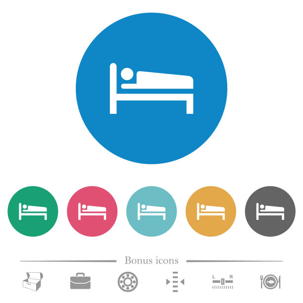 睡着的人平圆图标图片下载