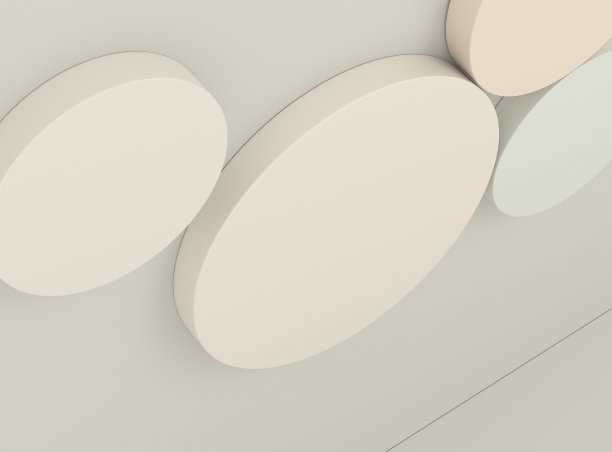 抽象软圆背景。三维演示图片下载