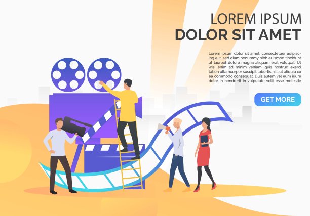 摄制组制作影片幻灯片模板图片下载