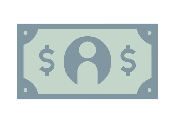 美元纸币平面矢量图标图片下载