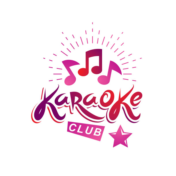 卡拉ok俱乐部的标志矢量使用音符创作，设计元素为卡拉ok俱乐部的传单封面设计。图片下载
