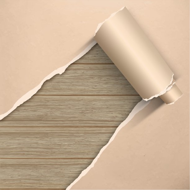 在木板墙上的破旧的羊皮纸和牛皮纸。图片下载