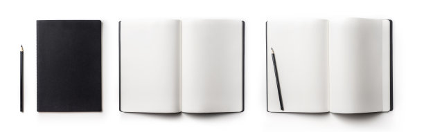 黑色笔记本孤立在白色背景上图片下载