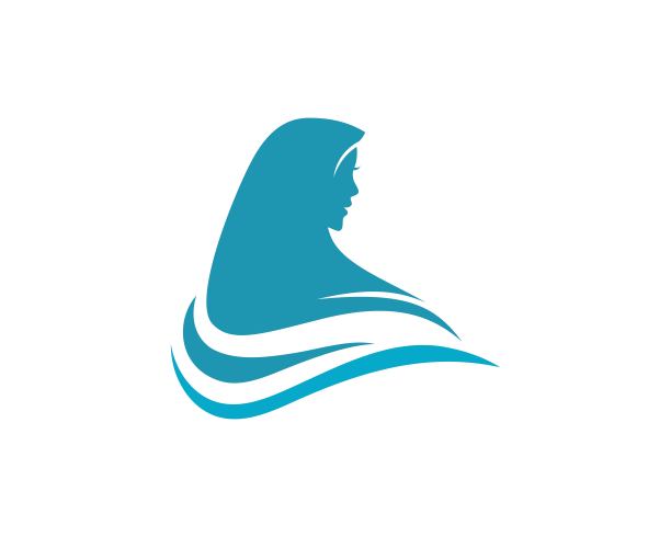 穆斯林头巾矢量图图片下载