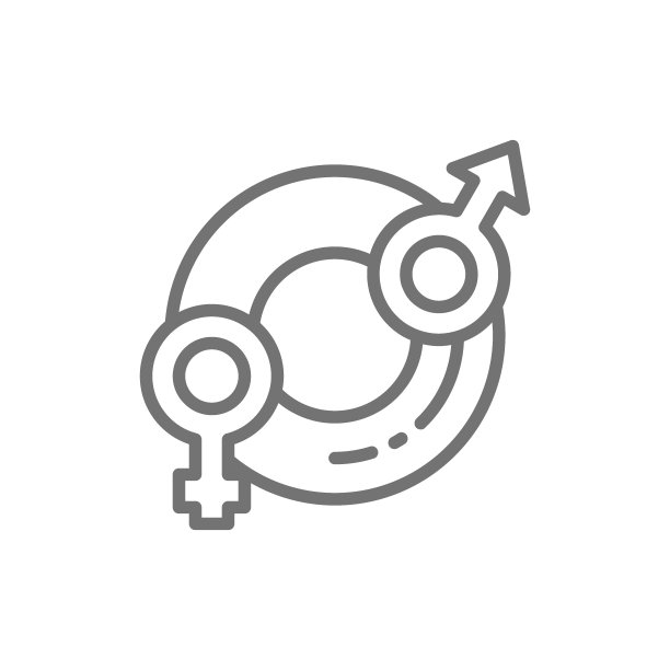 儿童性别选择线图标。图片下载