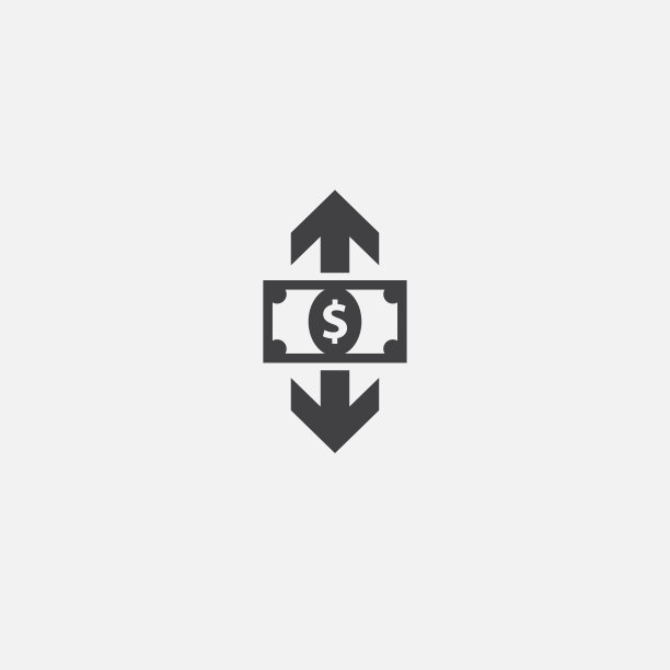 现金流基础图标，简约标志插画，现金流符号设计，适用于网页、印刷和移动设备图片下载