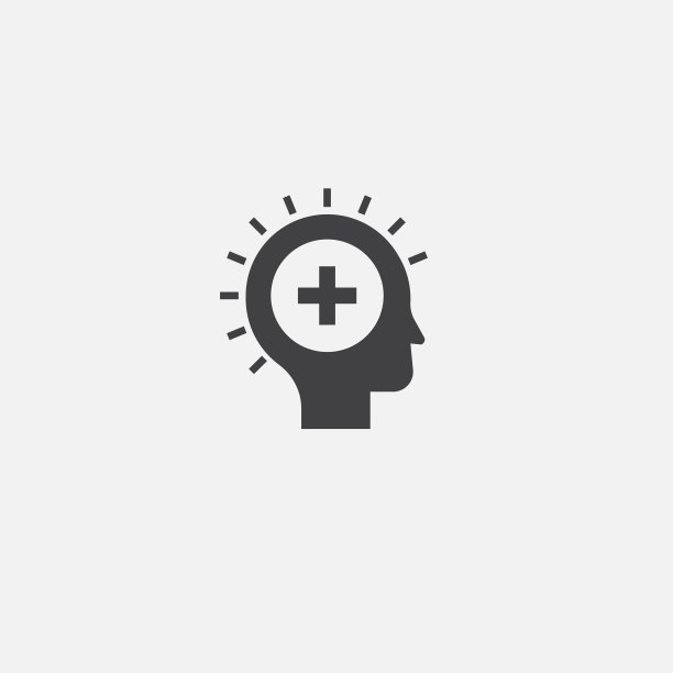 心理健康基础图标：简单标志图例，心理健康符号设计，可用于网页、印刷和移动设备图片下载