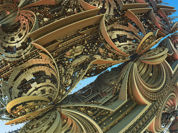 分形三维背景，抽象三维插图，设计元素图片下载