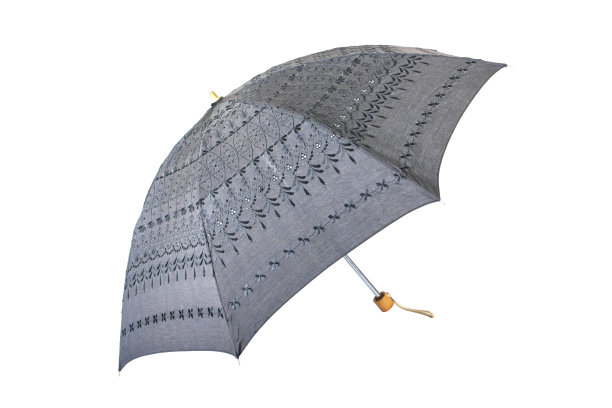 伞孤立在白色背景上。黑布伞隔离图片下载