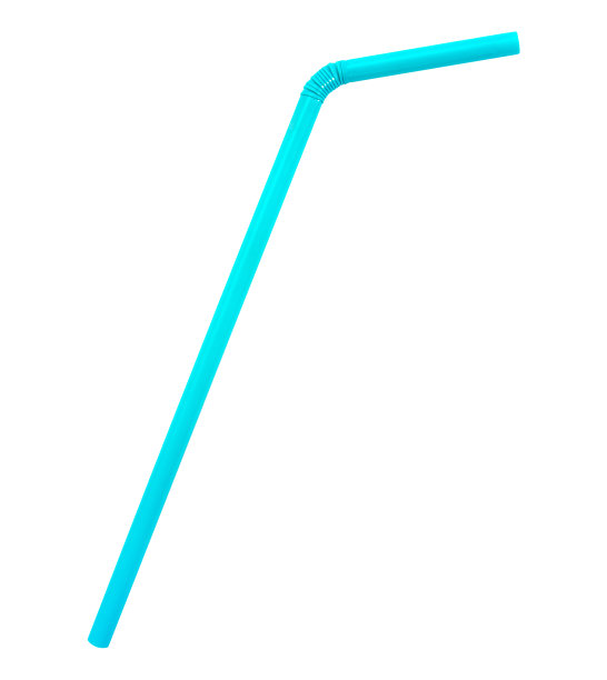 饮用稻草孤立的白色背景。软蓝色饮用稻草隔离图片下载