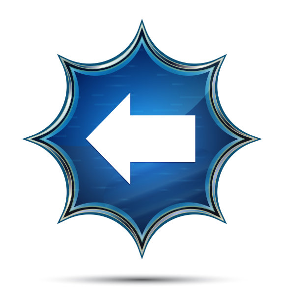 背面图标神奇的玻璃阳光照射蓝色按钮图片下载