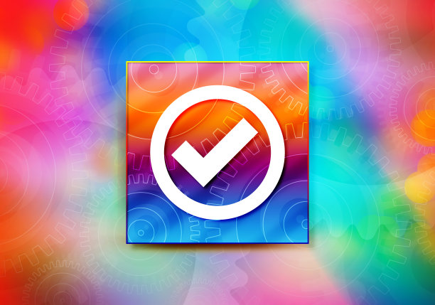 复选框图标抽象彩色背景散景设计插图图片下载