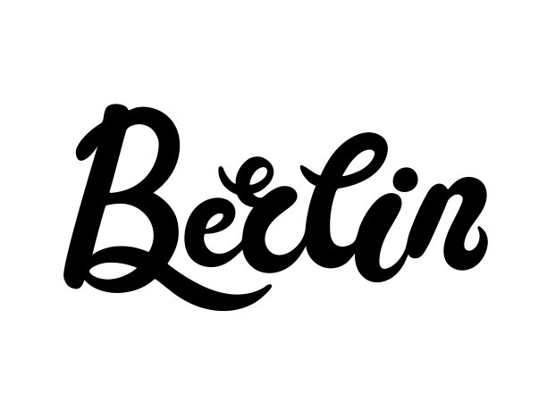 柏林。手绘字体。图片下载