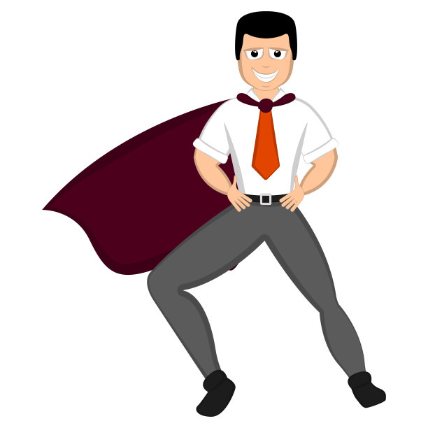 孤身一人，穿着英雄服装的超级老爸图片下载