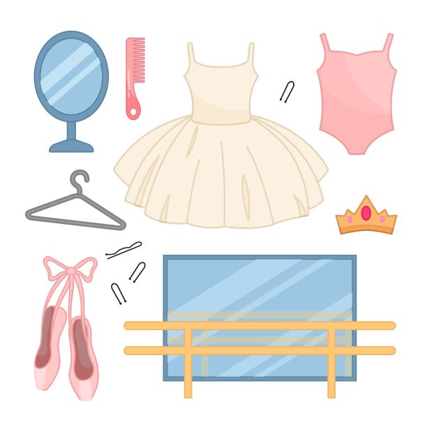 芭蕾舞的图标向量集。图片下载