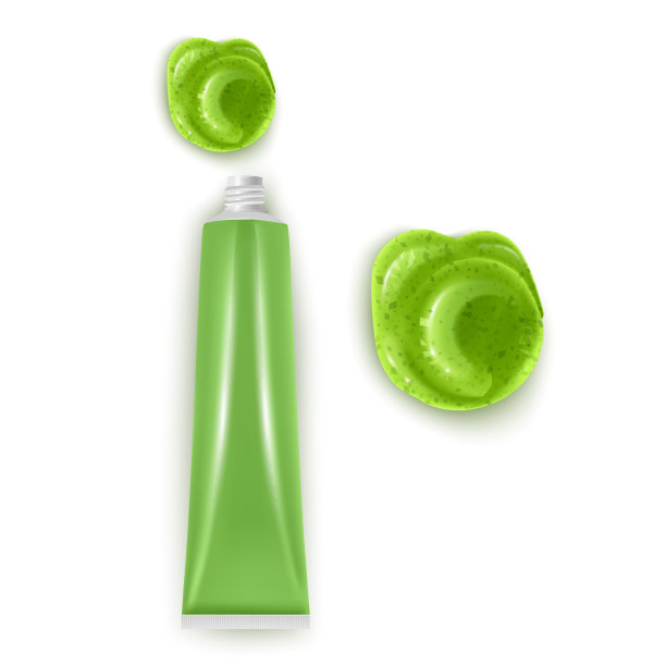 挤出白底酱汁，芥末酱。传统的日本绿色天然有机芥末用于亚洲菜肴和寿司。调味料和酱油俯视图现实插图图片下载