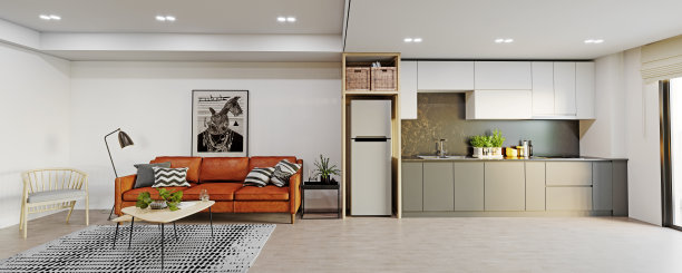 现代工作室内部。图片下载