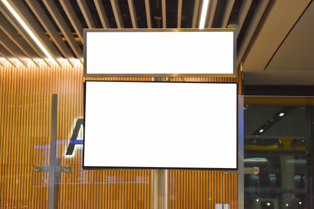 招牌的模拟。空白的招牌照片。信息或广告图片下载