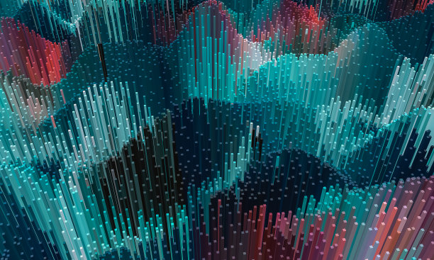 抽象背景，小彩色块，大数据，3D渲染。图片下载