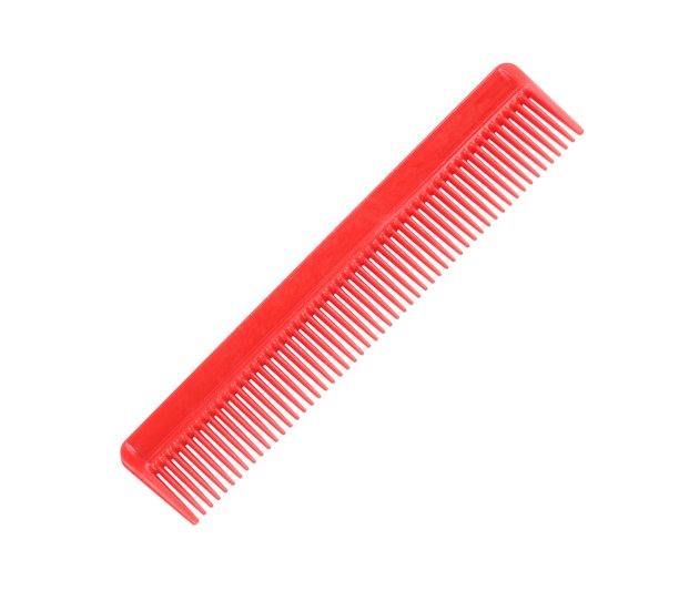 红色的梳子孤立图片下载