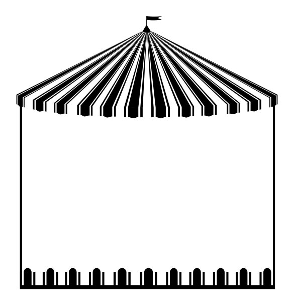 嘉年华的框架上有一个马戏团帐篷图片下载