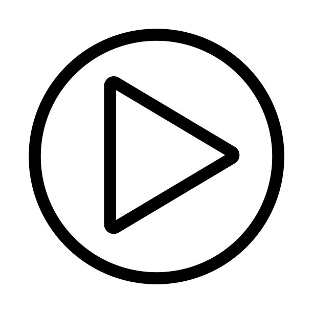 播放按钮图标。图片下载