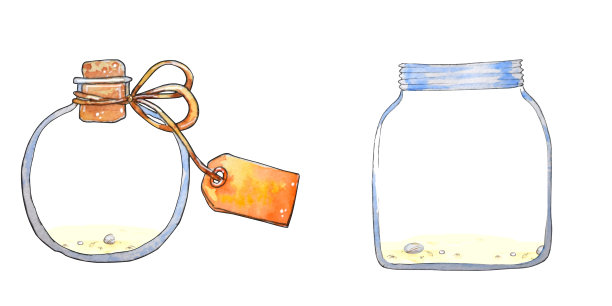 手绘水彩海洋元素。图片下载