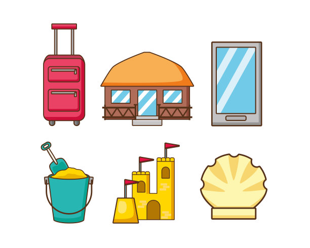 海滩度假形象图片下载