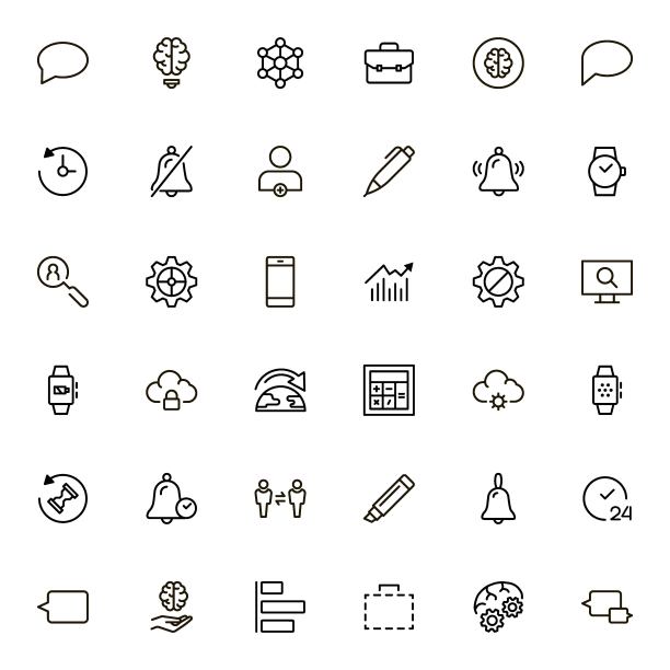 商业和金融图标集图片下载