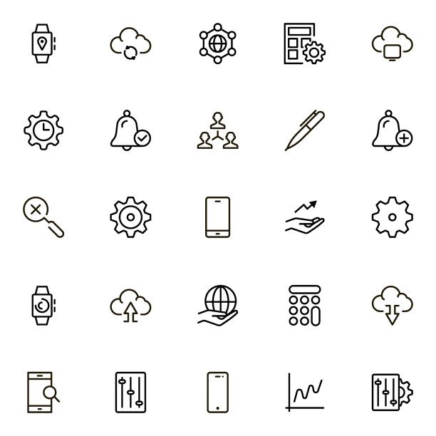 商业和金融图标集图片下载